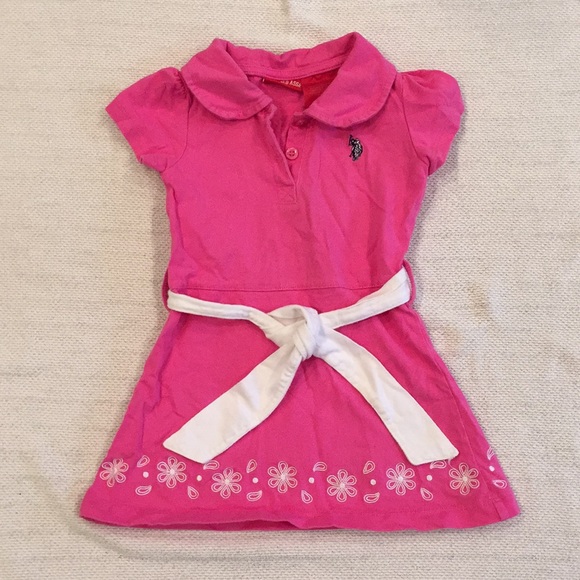 U.S. Polo Assn. Other - US Polo Assn baby girl pink short sleeve dress